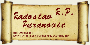 Radoslav Puranović vizit kartica